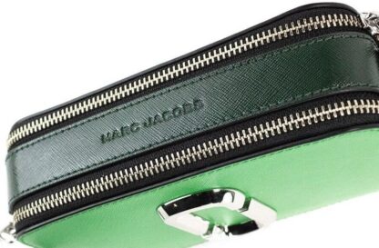 Marc Jacobs - The Snapshot Bag Studded Saffiano Leather Green Shoulder Bag Purse