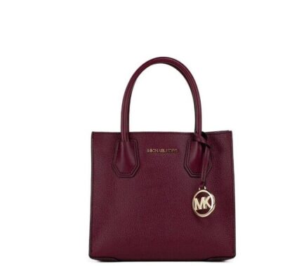 Michael Kors - Mercer Medium Mulberry Leather Messenger Crossbody Handbag Purse