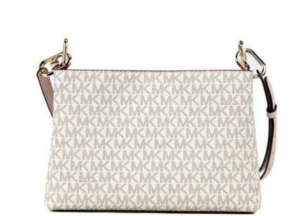 Michael Kors - Trisha Vanilla Powder Blush PVC Triple Compartment Crossbody Bag