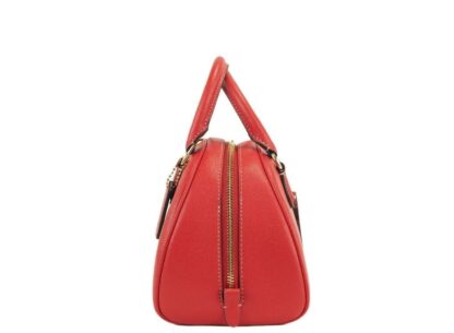 COACH - Sydney Small Miami Red Crossgrain Leather Satchel Crossbody Bag