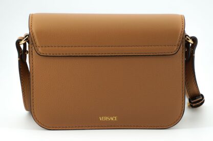 Versace - Elegant Calf Leather Shoulder Bag in Brown