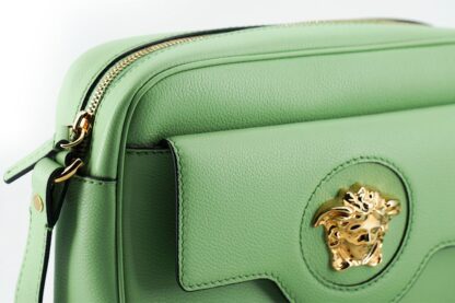 Versace - Elegant Mint Green Leather Camera Case Bag