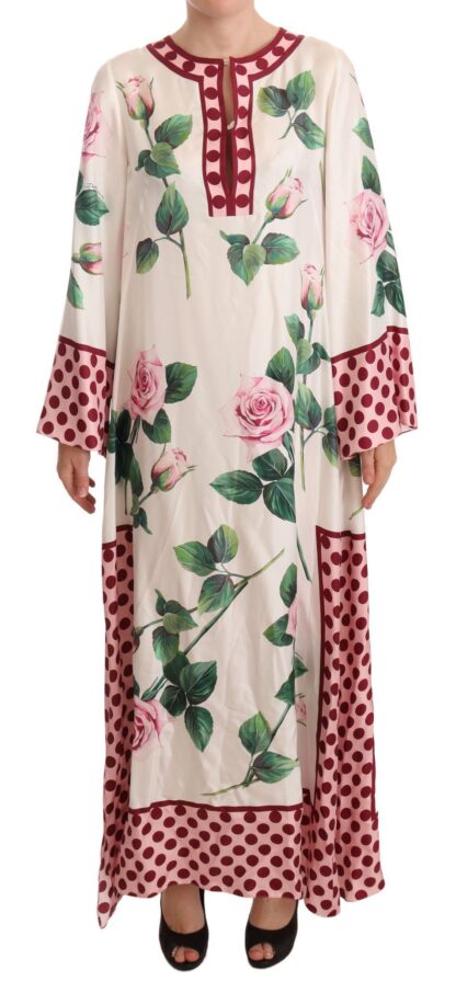 Dolce & Gabbana - Exquisite Floral Silk Kaftan Dress