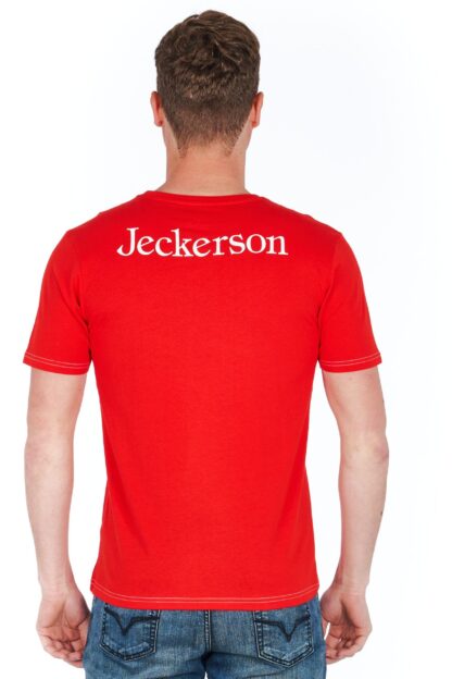 Jeckerson - Slim Fit Red Pocket Tee with Iconic Logo