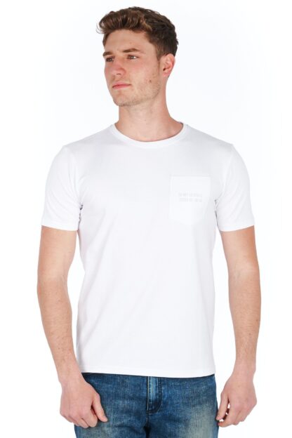 Jeckerson - Slim Fit Logo Jersey T-Shirt - Crisp White