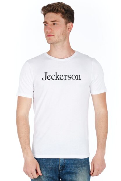 Jeckerson - Slim Fit Logo Jersey Tee in White