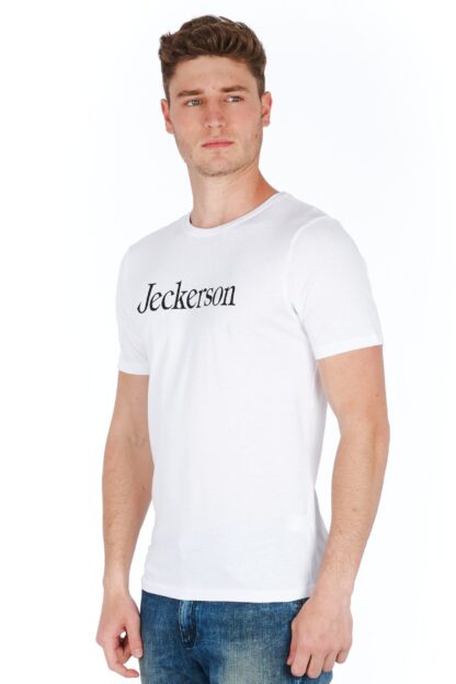 Jeckerson - Slim Fit Logo Jersey Tee in White