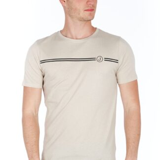 Jeckerson - Sleek White Jersey Tee with Chic Front Print