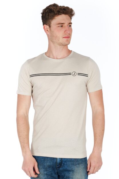 Jeckerson - Elegant Silver Slim Fit Jersey T-Shirt