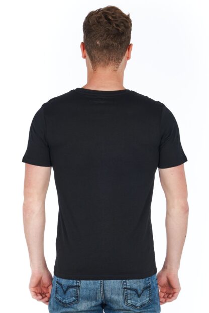 Jeckerson - Sleek Black Jersey Tee with Signature Print