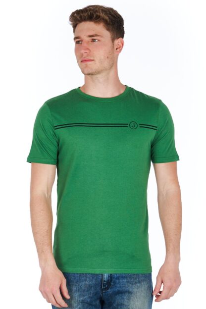 Jeckerson - Slim Fit Printed Jersey T-Shirt - Lush Green