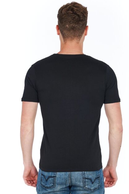 Jeckerson - Sleek Black Jersey Tee with Mini Logo