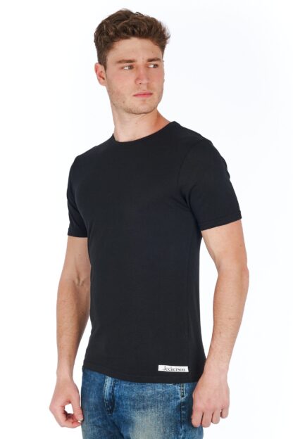 Jeckerson - Sleek Black Jersey Tee with Mini Logo