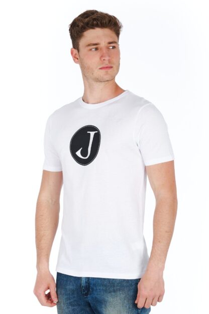 Jeckerson - Sleek White Logo Tee for the Modern Man