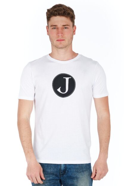 Jeckerson - Sleek White Logo Tee for the Modern Man