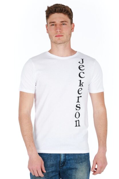 Jeckerson - Elevated White Jersey Logo Tee - Slim Fit