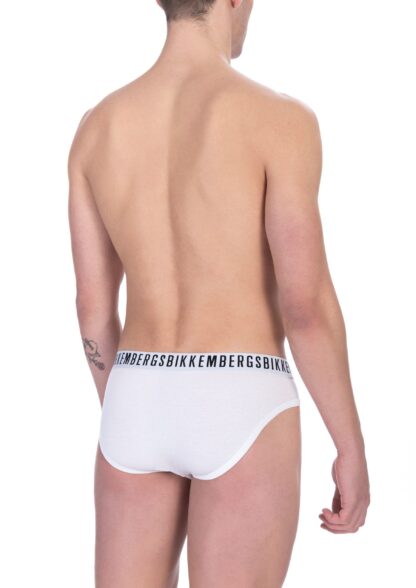 Bikkembergs - Sleek White Cotton Blend Briefs Duo Pack