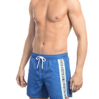 Bikkembergs - Blue Polyester Men Swim Short