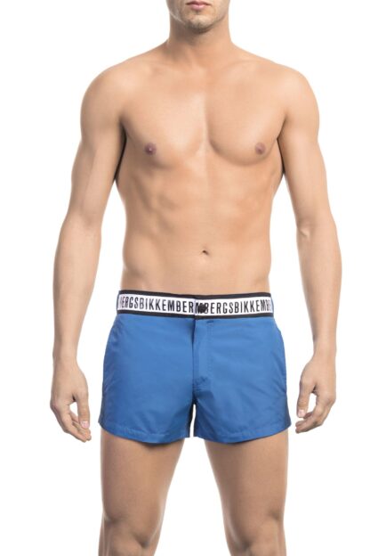 Bikkembergs - Sleek Blue Swim Shorts with Signature Band