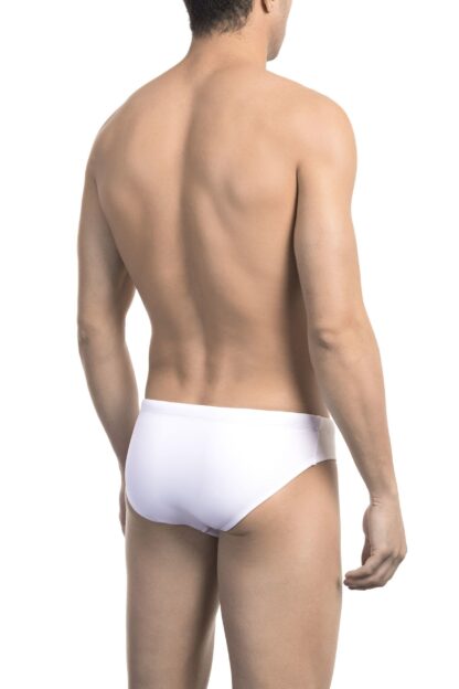 Bikkembergs - Sleek White Side Print Speedo