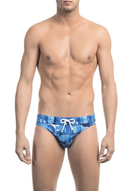 Bikkembergs - Chic Light-Blue Graphic Speedo for Men