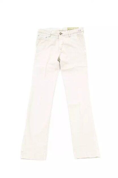 Jacob Cohen - Elegant Silver Chino Trousers with Embroidery