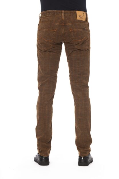 Jacob Cohen - Elegant Checked Trousers with Logo Accents