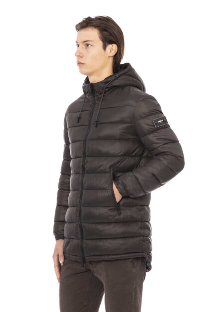 Baldinini Trend - Sleek Green Down Jacket with Hood