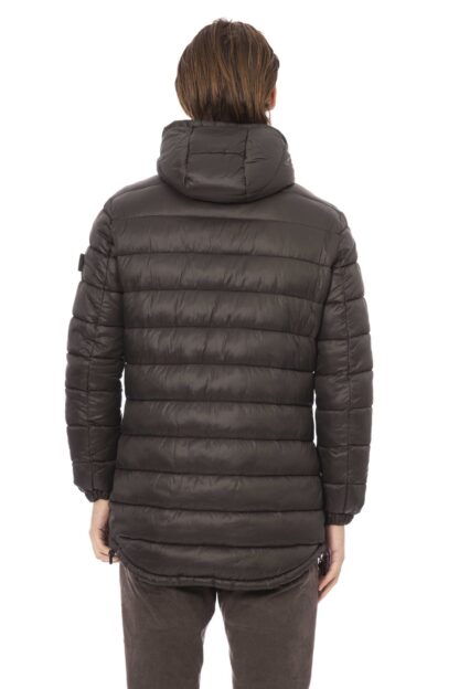 Baldinini Trend - Sleek Green Down Jacket with Hood