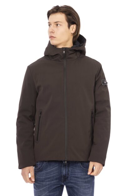 Baldinini Trend - Chic Brown Jacket with Adjustable Hood