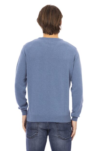 Baldinini Trend - Elegant Light-Blue Crewneck Sweater