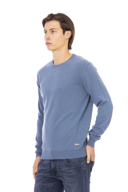 Baldinini Trend - Elegant Light-Blue Crewneck Sweater