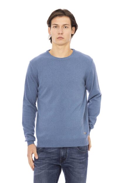 Baldinini Trend - Elegant Light-Blue Crewneck Sweater