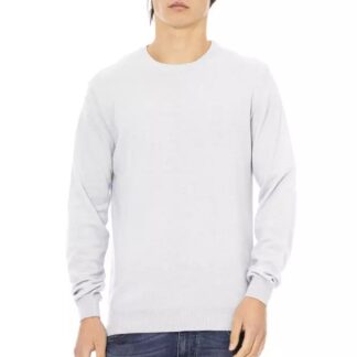 Baldinini Trend - Elegant Gray Monogram Crewneck Sweater