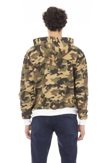 Baldinini Trend - Elevated Army Brushed Hoodie with Maxi Pocket