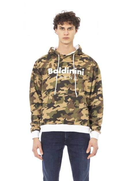 Baldinini Trend - Elevated Army Brushed Hoodie with Maxi Pocket