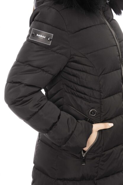 Baldinini Trend - Elegant Hooded Down Jacket with Faux Fur