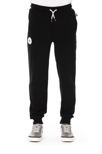 Baldinini Trend - Chic Black Cotton Sport Sweatpants