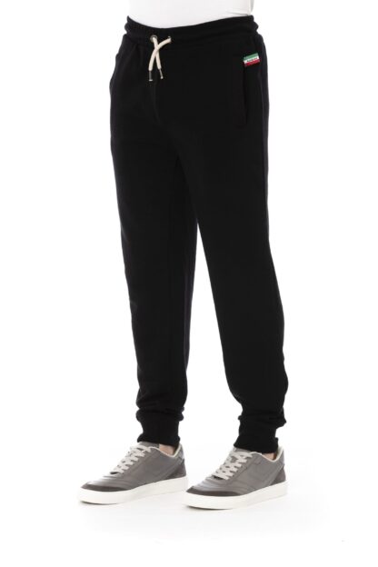 Baldinini Trend - Chic Black Cotton Sport Sweatpants