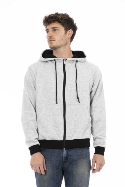 Baldinini Trend - Chic Gray Zippered Cotton Hoodie