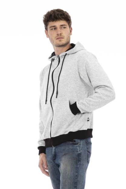 Baldinini Trend - Chic Gray Zippered Cotton Hoodie