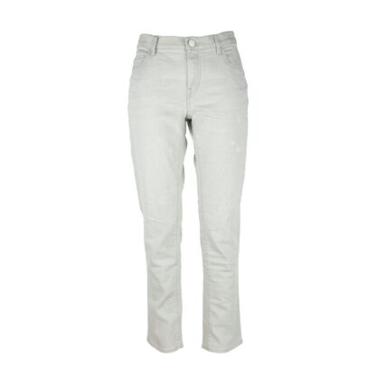 Jacob Cohen - Karen Straight Grey Jeans with Silver Leather Patch