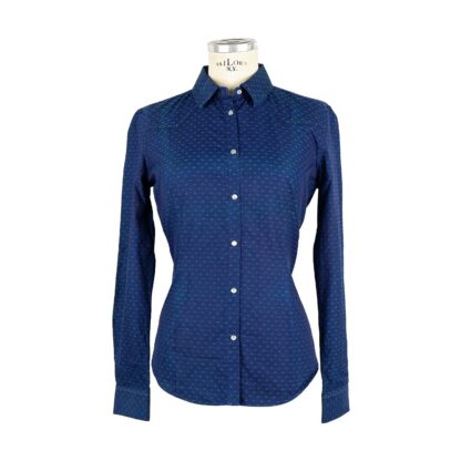 Jacob Cohen - Chic Dark Blue Cotton Blouse with Pattern Stitching