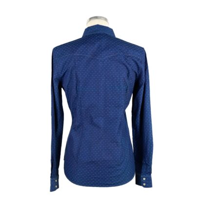 Jacob Cohen - Chic Dark Blue Cotton Blouse with Pattern Stitching