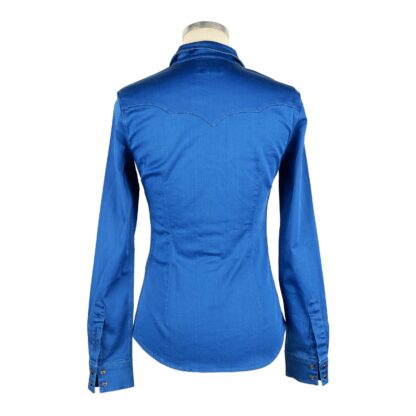 Jacob Cohen - Elegant Blue Cotton Blouse with Chest Pockets