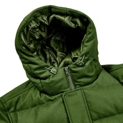 Herno - Elegant Green Water-Repellent Down Jacket with Hood