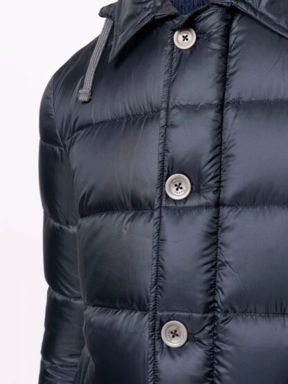 Herno - Elegant Navy Quilted Down Coat