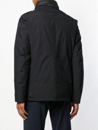 Herno - Sleek Black Polyester Hooded Jacket