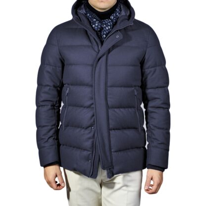 Herno - Sleek Wool-Blend Down Jacket with Hood