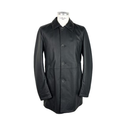 Herno - Timeless Leather Button-Up Jacket